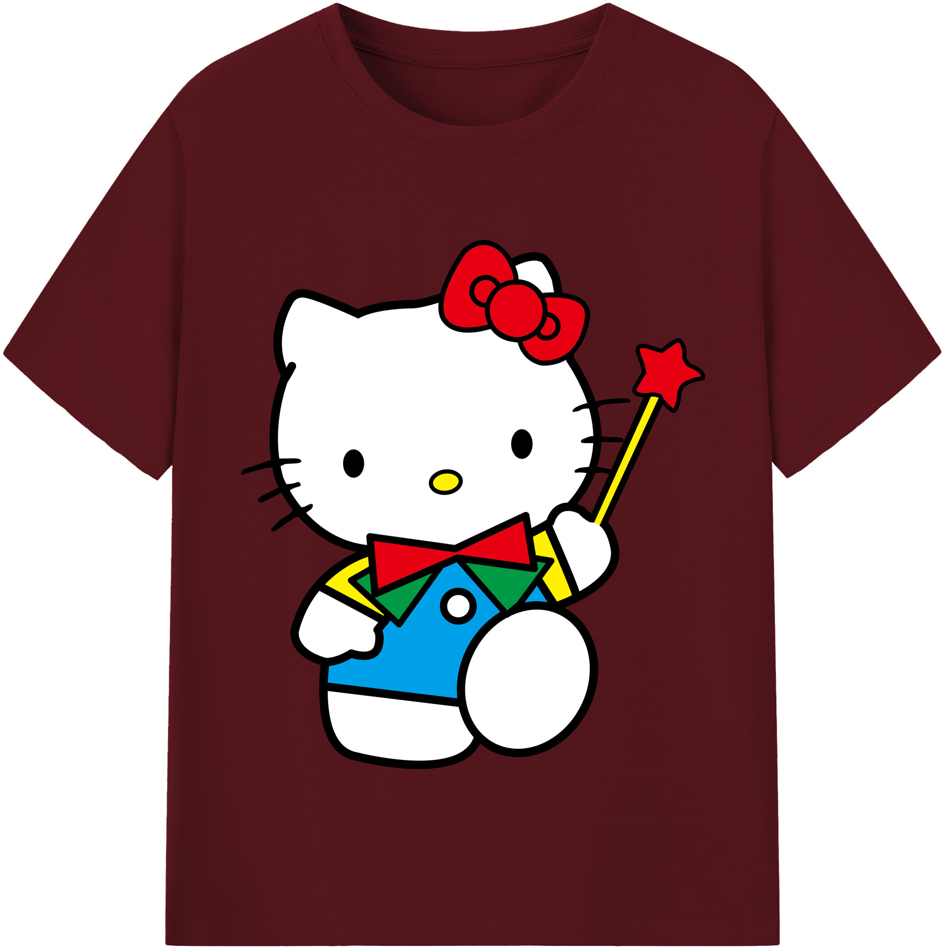 （画像用） Hello Kitty ハローキティ 綿100％半袖Tシャツ（フロントプリント）